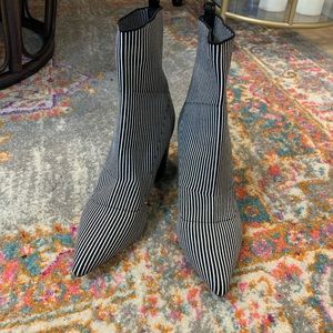 Striped sock booties